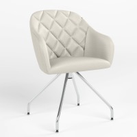 Обідній стілець Новий Стиль WESTER 4S CHROME ECO-50 (Білий) (NWS-123004)
