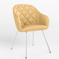Обеденный стул Новый Стиль WESTER 4L CHROME ECO-01 (Бежевый) (NWS-123076)