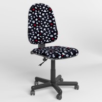 Детское кресло поворотное Новый Стиль FALCON GTS PM60 SPR-10 (Черно-белый) (NWS-123497)
