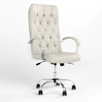 Кресло руководителя поворотное Новый Стиль CUBA STEEL CHROME ANYFIX CHR68 ECO-50 (белый) (NWS-125508)