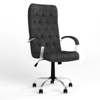 Кресло руководителя поворотное Новый Стиль CUBA STEEL CHROME TILT CHR68 Micro-A (Черный) (NWS-125528)