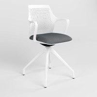 Кресло офисное поворотное Новый Стиль GEMINA WHITE SWG PL68W-4S CSE-13 (Темно-серый) (NWS-132517)