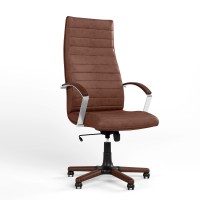 Кресло офисное поворотное Новый Стиль IRIS WOOD LB TILT EX4 P ECO-21 (Темно-коричневый) (NWS-126330)