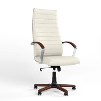 Кресло офисное поворотное Новый Стиль IRIS WOOD LB TILT EX4 ECO-50 (белый) (NWS-126360)