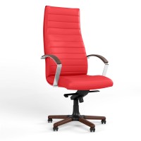 Крісло офісне поворотне Новий Стиль IRIS WOOD MPD EX4 ECO-90 (Червоний) (NWS-126350)
