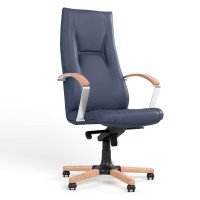 Кресло офисное поворотное Новый Стиль KING WOOD MPD EX4 ECO-22 (Синий) (NWS-126450)