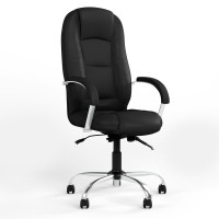Крісло офісне поворотне Новий Стиль MODUS STEEL CHROME (COMFORT+ANYFIX) ECO-30 (Чорний) (NWS-126480)