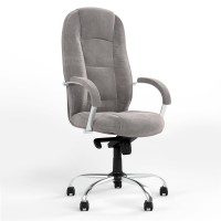Крісло офісне поворотне Новий Стиль MODUS STEEL CHROME (COMFORT) SORO-93 (Сірий) (NWS-126530)