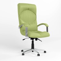 Крісло офісне поворотне Новий Стиль GERMES STEEL CHROME (ANYFIX) ECO-45 (Фісташковий) (NWS-126061)