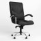 Крісло офісне поворотне Новий Стиль GERMES STEEL CHROME LB (COMFORT) ECO-30 (Чорний) (NWS-126091)