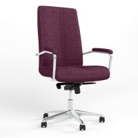 Кресло офисное поворотное Новый Стиль GRAND STEEL CHROME MPD AL68 C-29 (Вишневый) (NWS-126131)