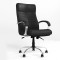 Крісло офісне поворотне Новий Стиль ORION STEEL LB CHROME (COMFORT+ANYFIX) P ECO-30 (Чорний) (NWS-126556)