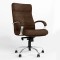 Крісло офісне поворотне Новий Стиль ORION STEEL LB CHROME (COMFORT) Micro-B (Коричневий) (NWS-126656)