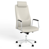 Кресло офисное поворотное Новый Стиль SOLO HR STEEL ST AL70 Р ECO-50 (Белый) (NWS-126956)