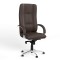 Крісло офісне поворотне Новий Стиль STAR STEEL CHROME ECO-31 (Темно-коричневий) (NWS-126776)