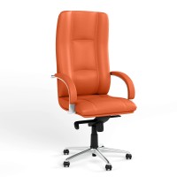 Крісло офісне поворотне Новий Стиль STAR STEEL CHROME ECO-72 (Помаранчевий) (NWS-126806)