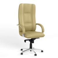 Крісло офісне поворотне Новий Стиль STAR STEEL CHROME LE-F (Світло-бежевий) (NWS-126836)