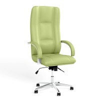 Крісло офісне поворотне Новий Стиль STAR STEEL CHROME TILT AL68 ECO-45 (Фісташковий) (NWS-126786)