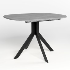 Обідній стіл Новий Стиль ARGON LOFT BLACK (18) 1100/1420х900 Бетонний Камінь (NWS-130365)