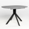 Обідній стіл Новий Стиль ARGON LOFT BLACK (18) 1100/1420х900 Бетонний Камінь (NWS-130365)