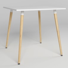Обідній стіл Новий Стиль MODERN WOOD WHITE (19) 800х800 WHITE/Бук ЛАК 1.018 (NWS-131455)