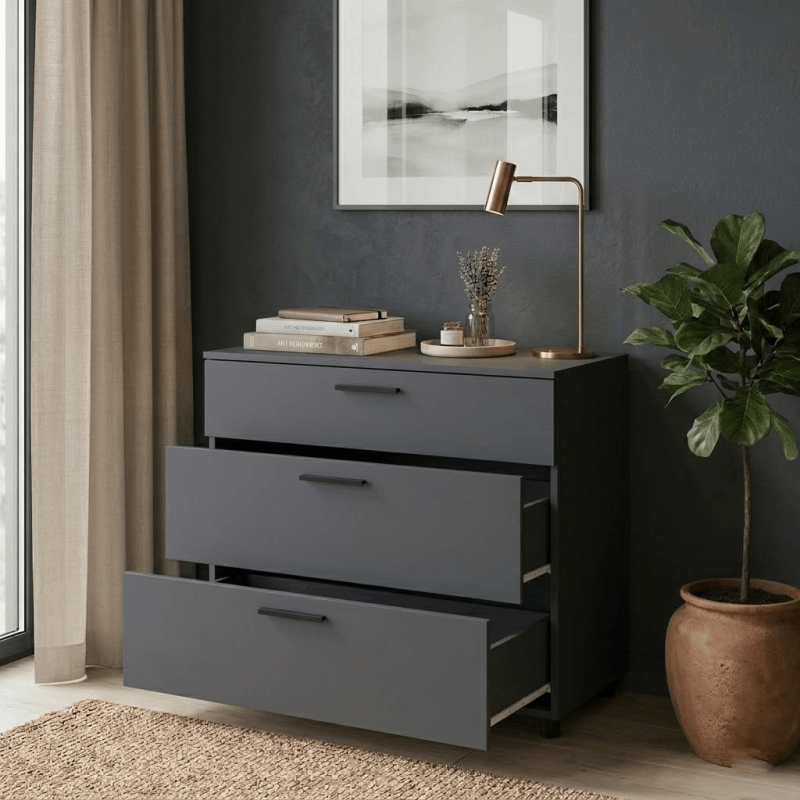 Комод Doros Торн Антрацит 3Ш 90х51.6х80 (DRS-012092)