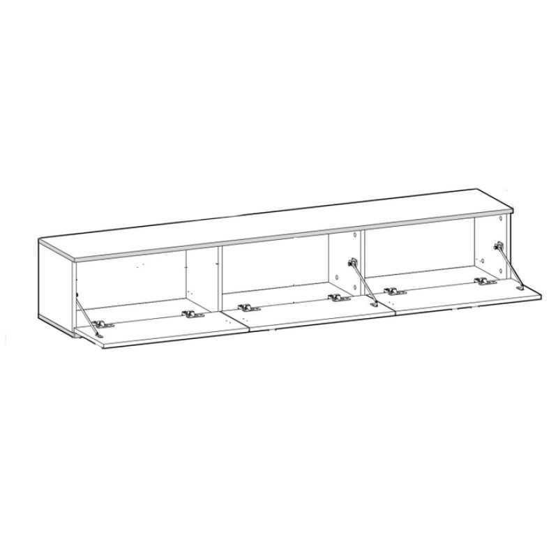 Тумба під телевізор навісна Perfect Home Oro RTV175 MDF 3D 175х30х32 Сірий (PFH-091365)