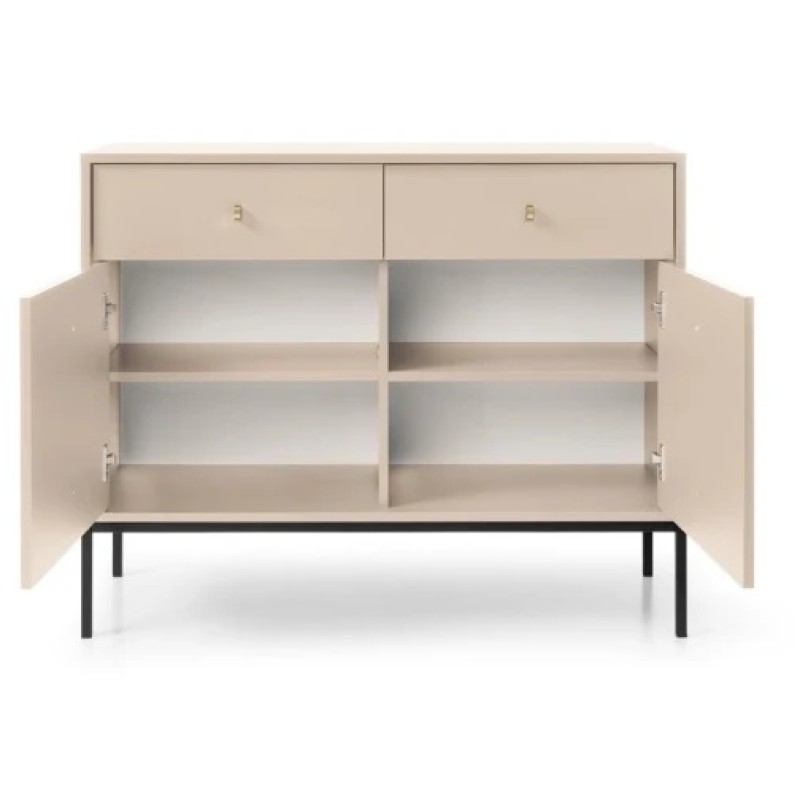 Комод Perfect Home Mono MKSZ104 2D2S 103,5x83,2x39 Беж пісочний (золоті ніжки) (PFH-091205)