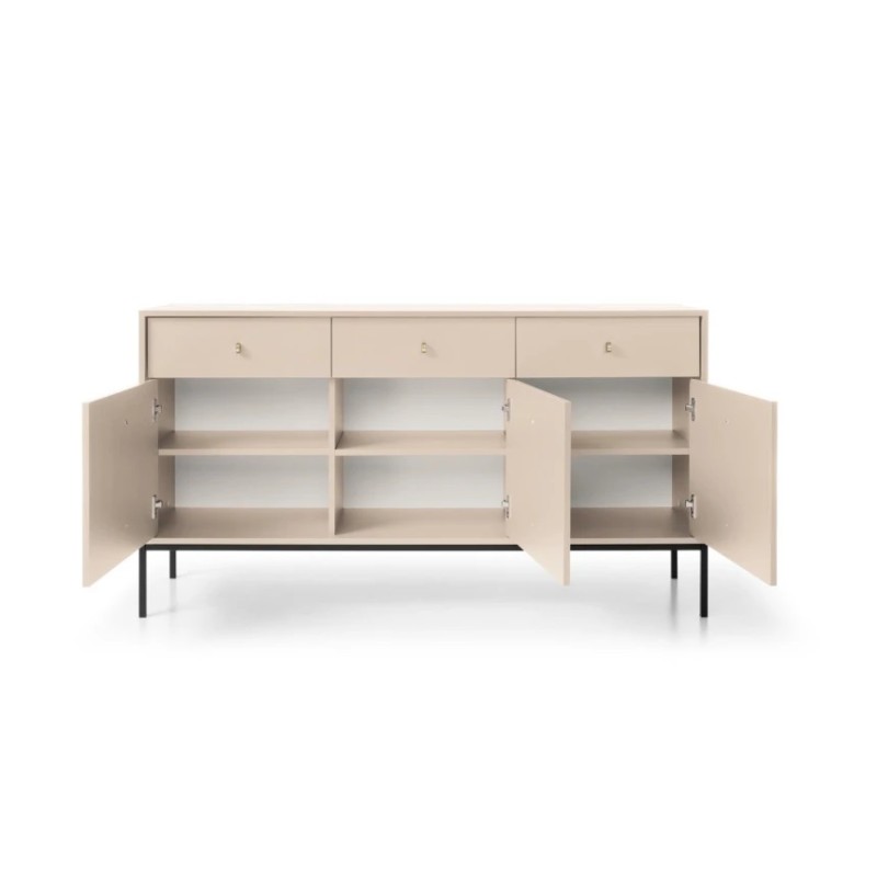 Комод Perfect Home Mono MKSZ154 3D3S 153,4x83,2x39 Беж пісочний (золоті ніжки) (PFH-091207)