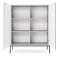 Комод високий Perfect Home Nova K104 2D 104x125x39 Сірий (чорні ніжки) (PFH-091234)