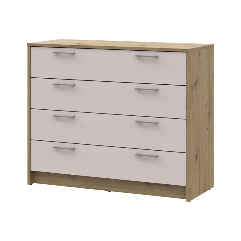 Комод Doros Ронді Дуб Артизан/Кашемір 4 ящики 100х40х82 (DRS-011782)