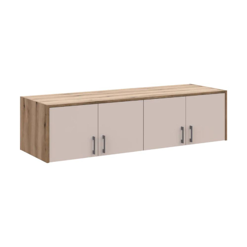 Антресоль Doros Ронди Дуб Артизан/Кашемир 4 ДСП 160х52х41 (DRS-011601)