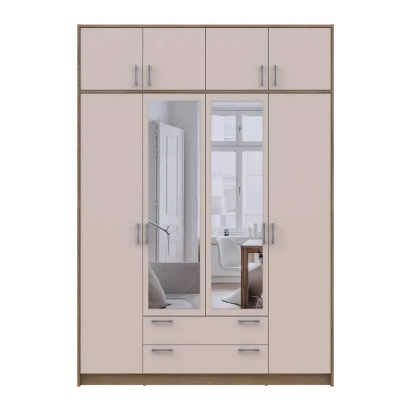 Антресоль Doros Ронди Дуб Артизан/Кашемир 4 ДСП 160х52х41 (DRS-011601)