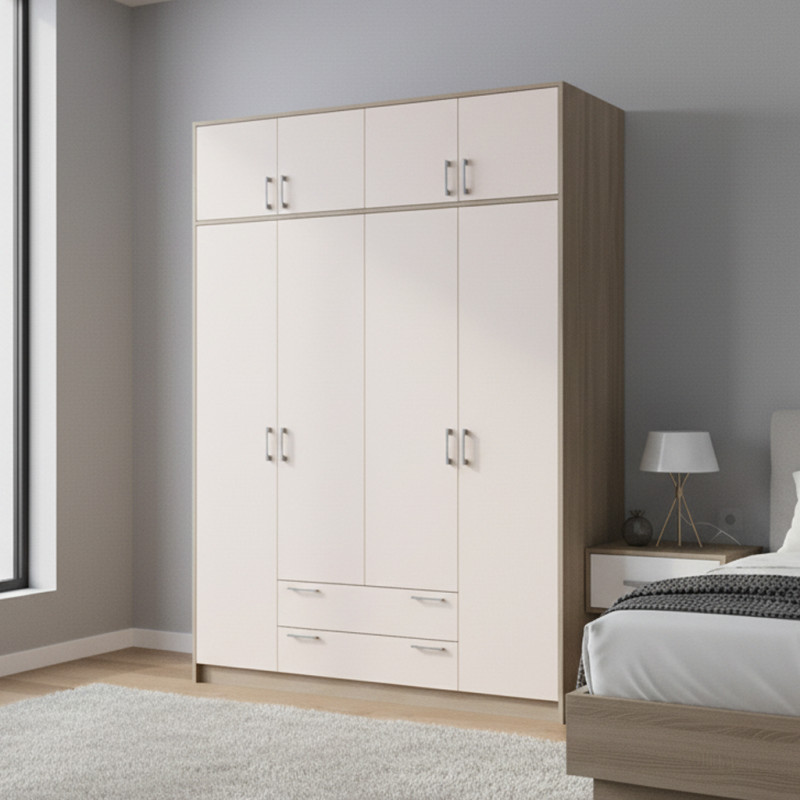 Антресоль Doros Ронди Дуб Артизан/Кашемир 4 ДСП 160х52х41 (DRS-011601)