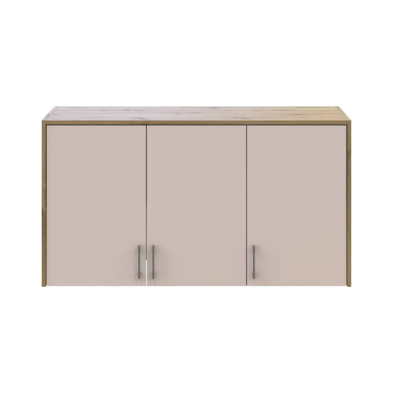 Антресоль висока Doros Ронді Дуб Артизан/Кашемір 3 ДСП 121х52х65 (DRS-011909)