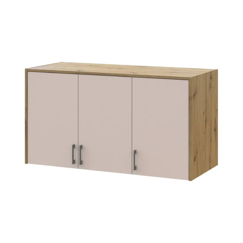 Антресоль висока Doros Ронді Дуб Артизан/Кашемір 3 ДСП 121х52х65 (DRS-011909)