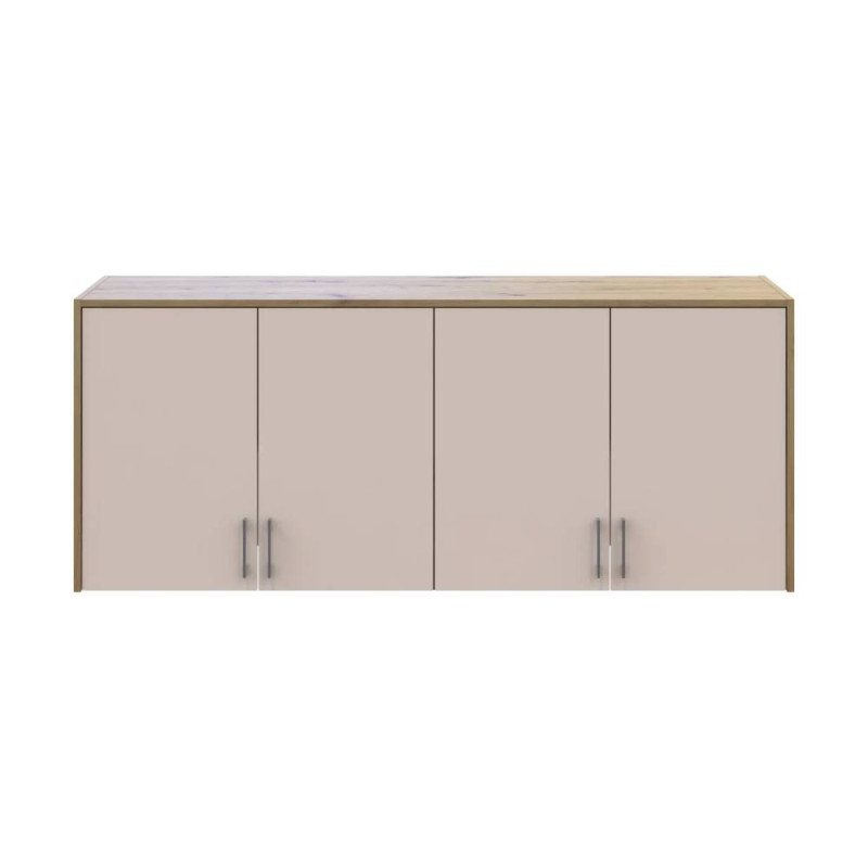 Антресоль висока Doros Ронді Дуб Артизан/Кашемір 4 ДСП 160х52х65 (DRS-011910)