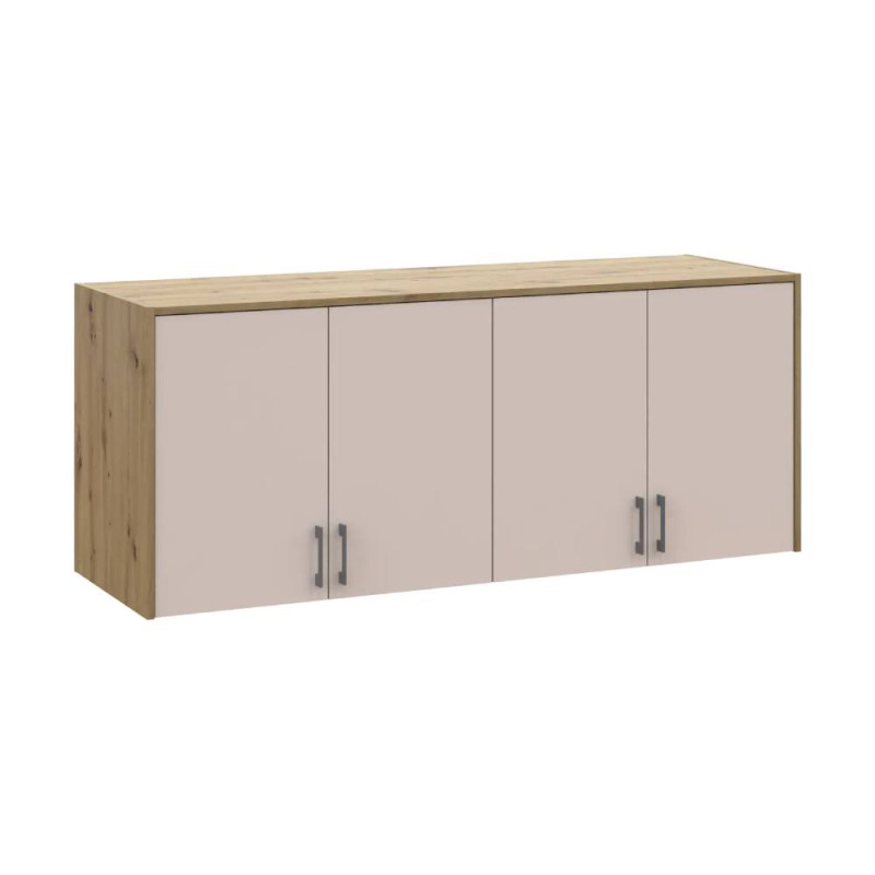 Антресоль висока Doros Ронді Дуб Артизан/Кашемір 4 ДСП 160х52х65 (DRS-011910)