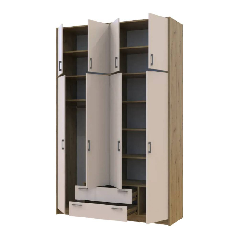 Антресоль висока Doros Ронді Дуб Артизан/Кашемір 4 ДСП 160х52х65 (DRS-011910)